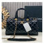 ORI หนังแท้ | Chanel Large Bowling Bag Crumpled Leather / Chanel Keepall Bag กระเป๋าถือ กระเป๋าสะพายรุ่นใหม่ล่าสุด ดีไซน์หนังยับเงา ในคอลเลกชัน Métiers d’art ปี 2024/25