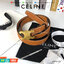 CELINE Vintage Logo Leather Belt VIP Gift With Purchase (GWP) พรีเมี่ยมกิ๊ฟ Limited จาก CELINE PARFUME DUTYFREE วัสดุหนังเรียบสวยหัวเข็มขัดโลโก้แบรนด์แบบ 3D Vintage สีทองสายปรับระดับได้ในดีไซน์เรียบหรูเข้ากับทุกลุ๊คใช้ได้ทั้งชายหญิง