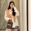 หนังแท้ CELINE MINI VERTICAL CABAS IN TRIOMPHE CANVAS AND CALFSKIN WITH CELINE PRINT / CELINE TOTE พร้อมส่งที่ไทย กระเป๋าโท้ททรงตั้ง CABAS TRIOMPHE ขนาดมินิ 17cm งานหนังแท้ CALFSKIN ทั้งใบ พร้อมหูหิ้วสองข้างและสายสะพายหนังแบบถอดได้ ภาพสินค้าถ่ายจากงานขายจ