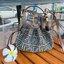 Fendi Pomodorino Brown FF Fabric Mini Bag กระเป๋าถือหรือสะพายไหล่ วัสดุผ้าโพลีเอสเตอร์ ลายแบรนด์ ผสมหนังวัวแท้ เปิดปิดด้วยเชือกรูด ทรงน่ารัก กะทัดรัด น้ำหนักเบา ใส่โทรศัพท์ i-phone+ ได้ สวยหรูลูกคุณหนูที่สุดเลยค่าใบนี้