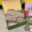 GUCCI GG Marmont shoulder bag กระเป๋าสะพายข้างรุ่นคลาสสิค สะพายขับผิว ดูแพง อัพลุคได้สบายๆ เปิด-ปิดด้วยตัวกดล็อคแน่นหนา ด้านหลังดีไซน์รูปหัวใจ