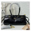 PRADA Leather Bonnie Top-Handle Bag กระเป๋าถือ/สะพายไหล่สุดชิค งานหนังยับสวยเก๋ สวยเด่นเป็นเอกลักษณ์ ดีไซน์คาดหน้าสุดเท่ หูจับยาวในตัวง่ายสะดวกพกพา