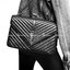หนังแท้ YSL college large chain bag in quilted leather 30cm กระเป๋าสะพายใบใหญ่ ดีไซน์ทรงสวยหรู ตอบโจทย์ได้ทุกสไตล์ ภาพสินค้าถ่ายจากงานขายจริง ใช้งานต่างประเทศได้