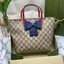 VIP 】Animal-Friendly Gucci Kid GG Supreme Tote Bag งานหนังแท้ทรงตั้งสวย ขนาดกะทัดรัด จุของได้เยอะ ใช้ได้ทั้งเด็กและผู้ใหญ่ น่ารักมากค่ะ **ขายดีตลอดกาล**