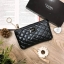 Chanel Cosmetic Clutch Key Chain Best seller! VIP. GIFT ของแท้จาก Chanel Cosmetic Counter VIP Gift หนังนิ่มลายตารางสีดำ ประดับโลโก้แบรนด์ ด้านหน้า เปิดปิดด้วยซิป หัวซิปแบรนด์อะไหล่ทอง พร้อมสายโซ่สำหรับห้อยพวงกุญเเจ ใส่มือถือได้ทุกรุ่นค่ะ สายคล้องกุญเเจ สา