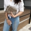 River Island glitter crossbody & cluth bag กระเป๋าทรงสวย ดีไซน์แจากแบรนด์ดัง River Island แบรนด์ดังจาก UK. โดดเด่นด้วยตัวกระเป๋า ประดับ glitter ทั้งใบ สวยโดดเด่น เปิดปิดกระเป๋าด้วยซิป ภายในกว้าง จุได้เยอะ ใส่โทรศัพท์ได้ทุกรุ่น + กระเป๋าสตางค์สั้น ใบนี้จะส