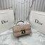 8" DIOR Mini Dior Ange Bag / Dior Clutch Bag Macrocannage CD clasp with white resin pearl กระเป๋าถือพร้อมสายสะพาย ประดับตัวล็อคมุก สวยงามเหนือกาลเวลา เกรดออริ 1:1