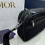 DIOR Maxi Safari Bag with Strap / The hallmark Safari bag / Black Blue Oblique Jacquard / DIOR Messenger Bag กระเป๋าสะพายทรงแมสเซ็นเจอร์เอกลักษณ์ของแบรนด์แห่งตำนานความหรู