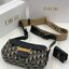 ORI หนังแท้ | DIOR Small Streetchic Bag Blue Dior Oblique Jacquard and Smooth Calfskin กระเป๋าสะพายนิยามใหม่ของดีไซน์อันเป็นเอกลักษณ์ ฝาพับแบบแม่เหล็กสีทองโบราณสลักลาย Christian Dior Paris และห่วง D-ring ทันสมัย