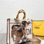 FENDI Sunshine Medium Shopper Tote / FENDI Shopping Shoulder Bag กระเป๋าสะพายทรง shopping ใบใหญ่จุใจ!! ลายกราฟฟิกมาใหม่ดีไซน์คลาสสิควินเทจ สวยหรู ภายในโล่งกว้างมากๆ ใส่ของจุสุดๆ