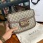 Gucci Horsebit Shoulder Bag กระเป๋าสะพายไหล่ วัสดุผ้าใบ GG Superme ตัดแต่งหนังแท้ สายสะพายไหล่ปรับระดับได้ ด้านในมี 1 ช่องซิป อะไหล่ทองหรูหรา ดาราเซเลปใช้เพียบ ไม่มีเอ๊า เรียบหรูดูแพงสุดๆค่า