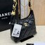 CHANEL SMALL HOBO BAG Shiny Leather & Gold-Tone Metal 20cm กระเป๋าทรงโฮโบ ดีไซส์สวยเรียบหรู เกรดออริ สลับแท้ 1:1 ใช้งานต่างประเทศได้