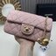 ORI หนังแท้ | Chanel Classic Flap Bag กระเป๋าสะพายรุ่นคลาสสิก สายประดับบอลโลโก้สวยหรูอะไหล่สีทองสวยงาม