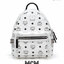 M.C.M Stark Side Studs Backpack in Visetos M.C.M small backpack กระเป๋าเป้ ขนาดเหมาะกำลังดีที่ไม่ชอบแบกของหนักมาก ใช้ได้ทั้งหญิง/ชาย ตกแต่งหมุดอะไหล่ทองด้านข้าง สวยหรู วัสดุหนังแคนวาสคุณภาพดี เปิด-ปิดด้วยซิป ภายในเป็นหนังแท้ จุของได้พอสมควร สายสะพายสามารถ