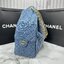 ORI หนังแท้ | 30cm CHANEL 25 Denim Handbag กระเป๋าสะพายทรงโฮโบเดนิม คอลใหม่ล่าสุด ต้อนรับฤดูกาล SPRING-SUMMER 2025 รูปทรงใช้งานได้จริง จุของได้ ถือเก๋ๆ เอวี่เดย์ลุค