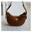 PRADA Arqué Suede Shoulder Bag Cocoa Brown กระเป๋าทรงโฮโบงานหนังกลับที่มาแรงมากๆ สวยเด่นเป็นเอกลักษณ์ ดีไซน์เรียบแต่มากมีอยู่จริง สวยดูแพง
