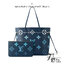 LV Neverfull MM Monogram GradationBlue / LV Tote Bag กระเป๋าโท้ทใบใหญ่ มาพร้อมใบลูก งานเกรดดีสุด หนังแท้หนังสวยเต็มใบ เหมาะสำหรับใช้ในชีวิตประจำวัน โทนสีกรมลายโมโนแกรมปั๊มนูนพิมพ์ลายไล่สีโดดเด่นบนหนัง