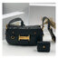 ORI หนังแท้ | DIOR Small Streetchic Bag Black Vintage Smooth Leather กระเป๋าสะพายนิยามใหม่ของดีไซน์อันเป็นเอกลักษณ์ ฝาพับแบบแม่เหล็กสีทองโบราณสลักลาย Christian Dior Paris และห่วง D-ring ทันสมัย