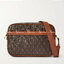 VIP 】หนังแท้ YSL SAINT LAURENT Leather-Trimmed Monogrammed Coated-Canvas Messenger Bag