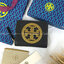 TORY BURCH Wallet กระเป๋าสตางค์ใบสั้น ด้านหน้าเปิด - ปิดกระเป๋าด้วยกระดุม ภายในในมีช่องใส่บัตร และช่องใส่ธนบัตร