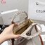 CELINE Tote Bag / CELINE Small Cabas Thais in Textile with Celine All-Over Print กระเป๋าทรงโท้ทรูปทรงสวย ประดับโลโก้หนังด้านหน้า จุของได้กำลังดี