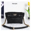 PRADA SHOULDER BAG / Prada Metal chain Quilted Waist Pouch กระเป๋าไนล่อนเย็บเป็นลายตาราง ดูหรูหราใบเล็กน่ารัก ด้านในโล่ง มี 1 ช่องซิป ซับในด้วยผ้าพิมพ์ลายแบรนด์