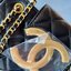Chanel 24C bag / CHANEL WITH CHAIN / CHANEL Casual Style กระเป๋าสะพายหนังนิ่มลื่นเงาสวย Plain Leather Party Style Office Style