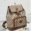 GUCCI Backpack with Interlocking G / GG Coated Canvas Backpack กระเป๋าเป้กุชชี่ใช้ได้ทั้งหญิงชาย ไม่ว่าจะวันธรรมดาหรือวันไปเที่ยว เพียงแค่สะพายกระเป๋าเป้ใบนี้ติดตัวไปด้วย ก็เพิ่มความมีสไตล์ให้กับตัวเองได้แล้ว ด้วยรูปทรงและลายตารางอันเป็นสัญลักษณ์ของแบรนด์