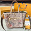 LV Neverfull Bandoulière Inside Out กระเป๋าสะพายทรงโท้ทใบใหญ่ กลับใช้ได้ 2 ด้านสุดคุ้ม ด้วยลายโมโนแกรมแคนวาส อีกด้านเป็นผ้าประทับลายสีเบจสวยโดดเด่นมากๆ