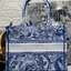 DIOR Book Tote Fluorescent Blue Toile de Jouy Reverse Embroidery เกรดออริจินอล ภาพสินค้าถ่ายจากงานขายจริงใช้งานต่างประเทศได้