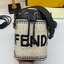 FENDI Mon Tresor Beige and black straw mini bag / Mon Tresor bucket bag made of natural-coloured woven straw with a moss-stitch effect, with black straw Fendi lettering. กระเป๋าสะพายทรงบัคเก็ตมินิน่ารัก อะไหล่ปั้มแบรนด์สีทอง Rare items เด็ดๆแบบนี้ห้ามพลาด