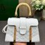 10 สี ORI หนังแท้ | GOYARD Saïgon Souple Mini Bag 20cm กระเป๋าถือ/สะพายดีไซน์หูจับไม้เป็นเอกลักษณ์ที่สวยหรูหราสง่างาม
