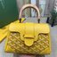 10 สี ORI หนังแท้ | GOYARD Saïgon Souple Mini Bag 20cm กระเป๋าถือ/สะพายดีไซน์หูจับไม้เป็นเอกลักษณ์ที่สวยหรูหราสง่างาม