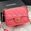 VIP 】หนังแท้ CHANEL mini square flap bag VIP GIFT WITH PURCHAS-GWP กระเป๋าสะพายทรงสี่เหลี่ยมเปิดด้านหน้า หนังคาเวียร์ลายคลาสสิค รุ่นยอดนิยมไอเท็มฮิต อะไหล่ทองสวยหรูดูดีมาพร้อมสายโซ่ทองร้อยหนังจะสะพายไหล่ หรือ Crossbody ก็ดูดี พร้อมส่งที่ไทยไม่ต้องรอพรีฯ ส