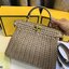 พร้อมส่ง 3 สี FENDI Peekaboo ISeeU Medium interlace leather bag กระเป๋าสะพายดีไซส์สาน ใช้ได้ 2 ด้าน 🧡 เกรดออริจินอล 1:1 สลับแท้