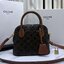ORI หนังแท้ | CELINE TEEN HONORINE BAG IN Triomphe Canvas and Leather กระเป๋าสะพายทรงอัลม่าโท้ท พร้อมหูจับในตัว สวยเรียบหรู