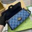 GUCCI LUCE SMALL SHOULDER BAG Blue GG denim leather trim กระเป๋าสะพายไหล่เดนิม เกรดออริ ท็อป สลับแท้ 1:1 เกรดดีสุด ใช้งานต่างประเทศได้