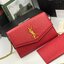 VIP 】หนังแท้ YSL WOC Saint Laurent Envelope Monogram Leather Crossbody Bag หนังคาเวียร์ อะไหล่ทองสุดหรู มาพร้อมใบเล็กใส่บัตรได้ พร้อมส่งที่ไทย