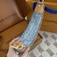 LV Loop Other Monogram Canvas Sky Blue Denim กระเป๋าสะพายทรงโฮโบเดนิม รูปทรงพระจันทร์ครึ่งเสี้ยว เกรดออริ 1:1 ใช้งานต่างประเทศได้
