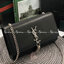 VIP 】หนังแท้ YSL Saint Laurent Monogram Kate Leather Shoulder Bag พร้อมส่งที่ไทย!! รุ่นหนังเรียบ อะไหล่เงิน CLASSIC SAINT LAURENT MONOGRAM SHOULDER BAG DECORATED WITH METAL YSL INITIALS AND CHAIN TASSEL, FEATURING A CHAIN SHOULDER STRAP.
