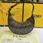 FENDI Fendigraphy Hobo Bag Brown fabric charm / Fendi hobo bag พร้อมส่ง กระเป๋าสะพายไหล่เฟนดิปักเลื่อมรุ่นใหม่ สวยหรู **สินค้าเกรดออริจินอล 1:1 สลับแท้