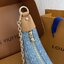 LV Loop Other Monogram Canvas Sky Blue Denim กระเป๋าสะพายทรงโฮโบเดนิม รูปทรงพระจันทร์ครึ่งเสี้ยว เกรดออริ 1:1 ใช้งานต่างประเทศได้