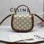 CELINE Mini besace triomphe in shiny top handle กระเป๋าสะพายคาดลำตัวพร้อมหูจับถนัดมือ ได้รับความนิยมอย่างมาก ด้วยรูปร่างทรงโค้งมนมีความคลาสสิกตามแบบฉบับแบรนด์