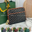 ORI หนังแท้ | Goyard Jouvence MM Toiletry Bag / Goyard Clutch bag กระเป๋าทรงคลัชกะทัดรัด เหมาะสำหรับการเก็บของในแนวตั้งและป้องกันการหกหรือรั่วไหล แคนวาสทำความสะอาดง่าย
