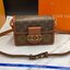 VIP GIFT 】หนังแท้ LOUIS VUITTON DAUPHINE MINI LEATHER HANDBAG - BROWN 20cm