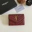 หนังแท้ 12cm YSL SAINT LAURENT GARD HOLDER Small Envelope Monogram Wallet
