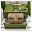 หนังแท้ GUCCI GG Marmont Super Mini กระเป๋าสะพายข้างใบเล็ก น้องมินิ น่ารั๊กมุ้งมิ้ง วัสดุหนังแท้เชฟรอน สายสะพายแบบโซ่ อะไหล่ทองหรูหรา ด้านหน้าประดับโลโก้แบรนด์หรู ทนทาน แข็งแรง น้ำหนักเบา น่ารักมุ้งมิ้ง ไม่ควรพลาดเลยค่า ภาพสินค้าถ่ายจากงานขายจริง ใช้งานต่