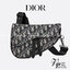 หนังแท้ DIOR MINI SADDLE BAG Beige And Black Dior Oblique Jacquard พร้อมส่งที่ไทย งานหนังแท้และผ้าแจ็คการ์ดออริจินอล ภาพสินค้าถ่ายจากงานขายจริง ใช้งานต่างประเทศได้