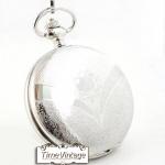 **พร้อมส่ง**นาฬิกาพก ไขลานหน้าปัดกลไกฝาทึบ ด้านหลังเปลื่อย ดีไซด์"Statue of liberty Swiss Roma " (ฟรีEMS+กล่องไม้)