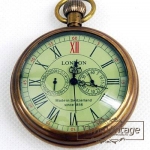 **พร้อมส่ง**นาฬิกาพก ไขลานแบบหน้าปัดกลไก ดีไซด์ "London 1856's Antique 5 Hands Mechanical Pocket Watch" (ฟรีค่าจัดส่งEMS+กล่องไม้)
